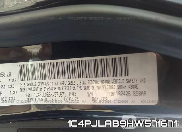 1C4PJLAB9HW571671 фото 10