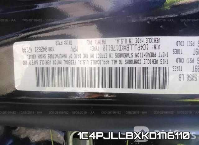 1C4PJLLBXKD176110 фото 10