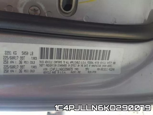 1C4PJLLN6KD290079 фото 2