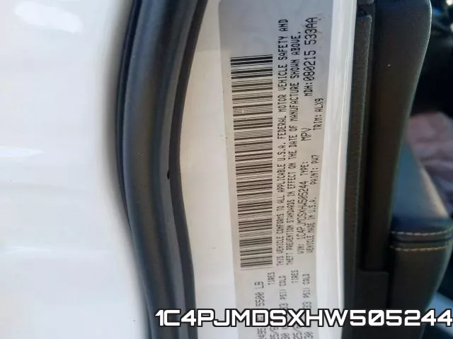 1C4PJMDSXHW505244 фото 2