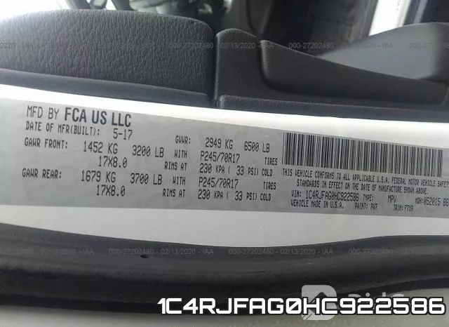 1C4RJFAG0HC922586 фото 10