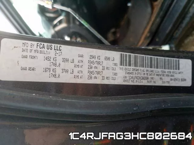 1C4RJFAG3HC802684 фото 2