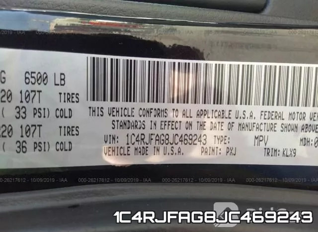 1C4RJFAG8JC469243 фото 10