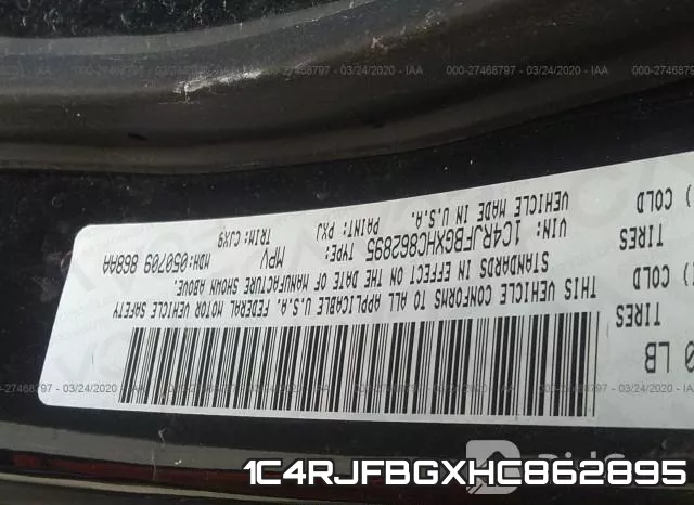 1C4RJFBGXHC862895 фото 10
