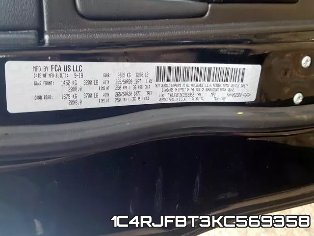1C4RJFBT3KC569358 фото 2