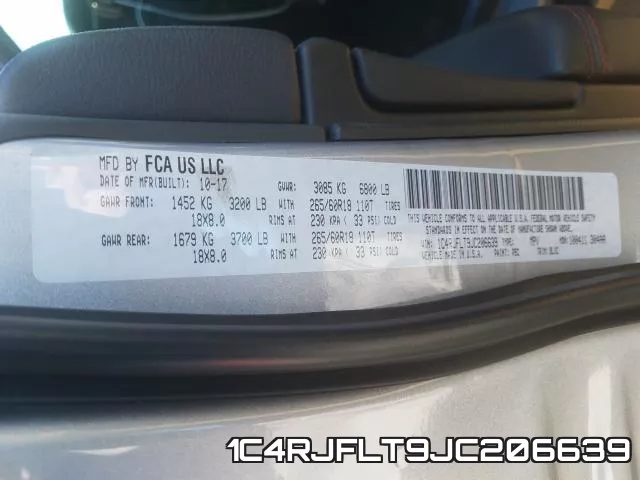 1C4RJFLT9JC206639 фото 2