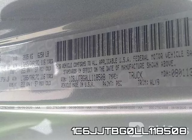 1C6JJTBG0LL118508 фото 10