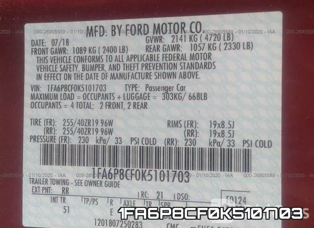 1FA6P8CF0K5101703 фото 10
