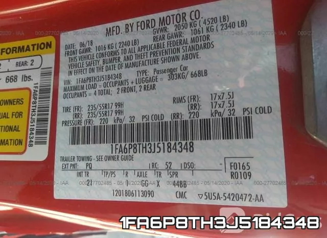 1FA6P8TH3J5184348 фото 10