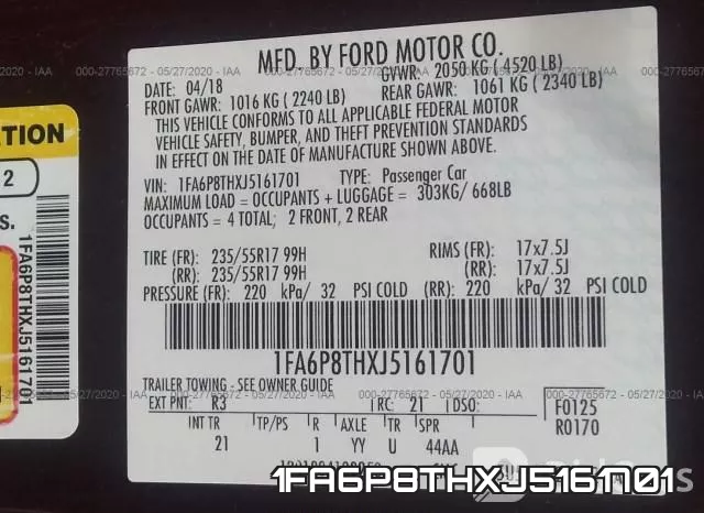 1FA6P8THXJ5161701 фото 10