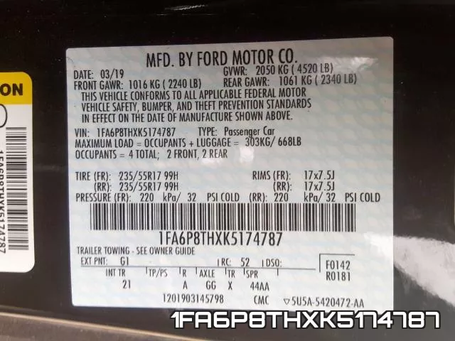 1FA6P8THXK5174787 фото 2