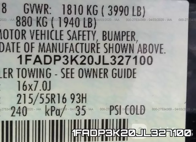 1FADP3K20JL327100 фото 10