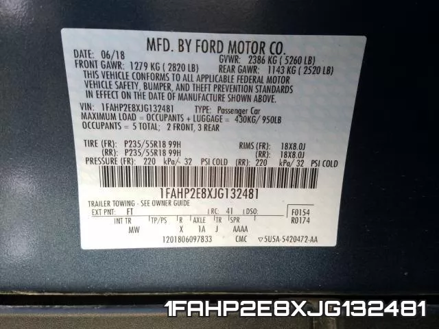 1FAHP2E8XJG132481 фото 2