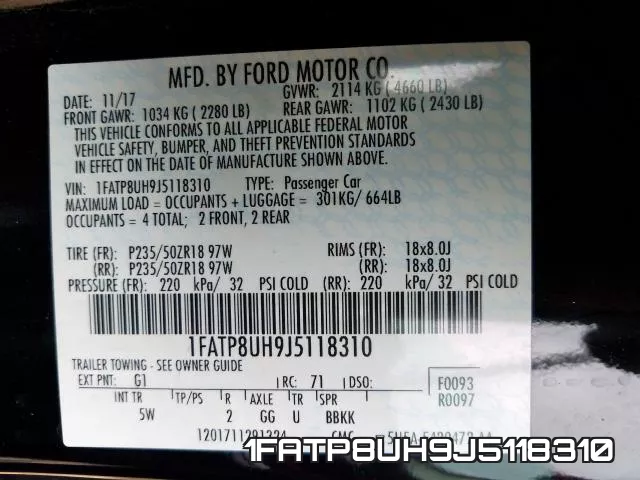 1FATP8UH9J5118310 фото 2