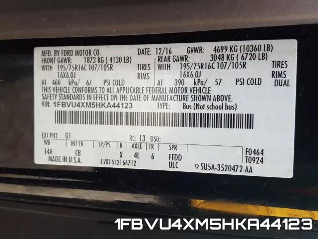 1FBVU4XM5HKA44123 фото 2