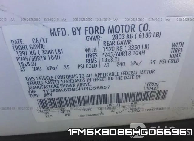 1FM5K8D85HGD56957 фото 10