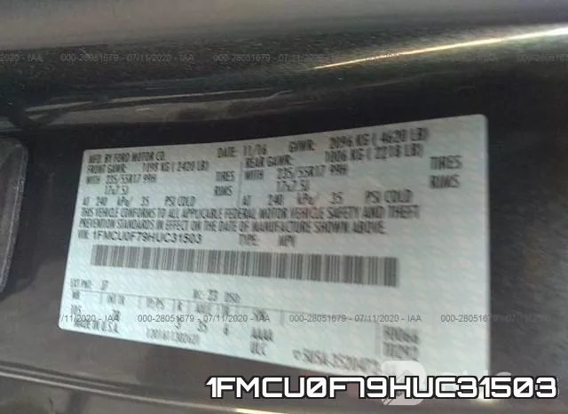 1FMCU0F79HUC31503 фото 10
