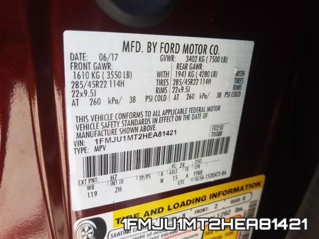 1FMJU1MT2HEA81421 фото 2