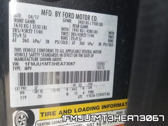 1FMJU1MT3HEA73067 фото 2