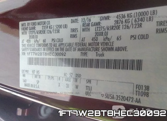 1FT7W2BT8HEC30092 фото 10