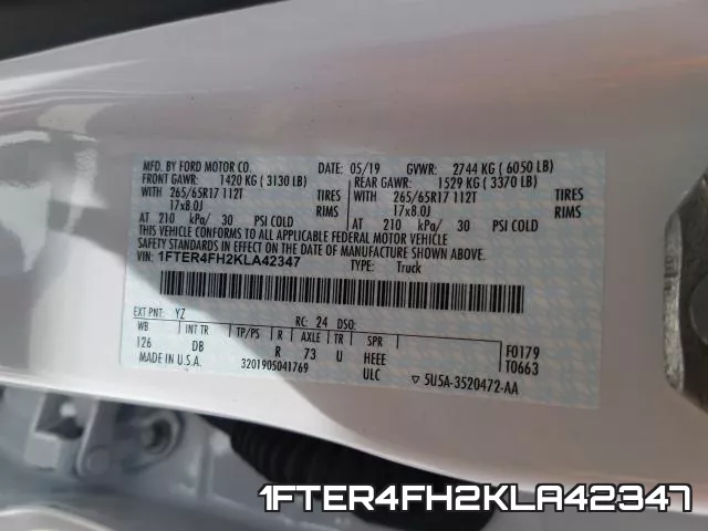 1FTER4FH2KLA42347 фото 2