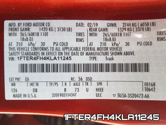 1FTER4FH4KLA11245 фото 2