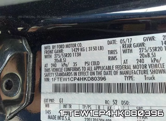 1FTEW1CP4HKD80396 фото 10