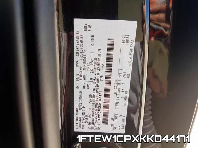1FTEW1CPXKKD44171 фото 2