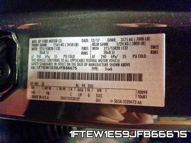 1FTEW1E59JFB66675 фото 2