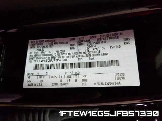 1FTEW1EG5JFB57330 фото 2