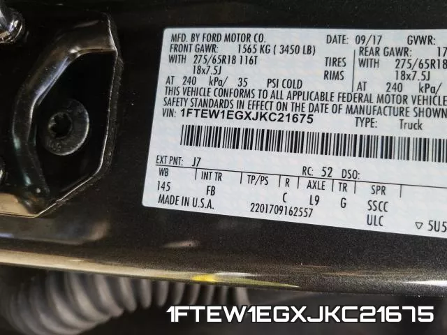 1FTEW1EGXJKC21675 фото 2