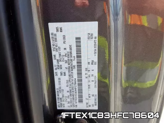 1FTEX1C83HFC78604 фото 2