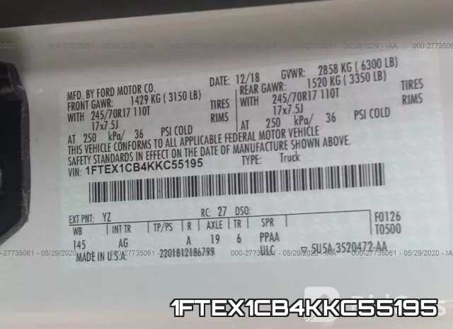 1FTEX1CB4KKC55195 фото 10