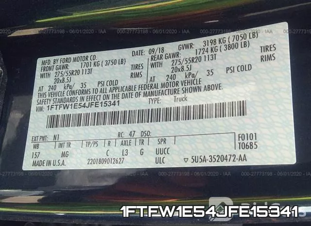 1FTFW1E54JFE15341 фото 10