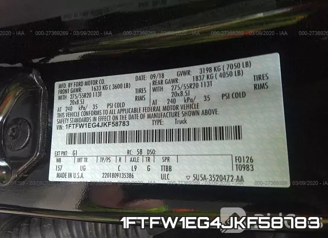 1FTFW1EG4JKF58783 фото 10