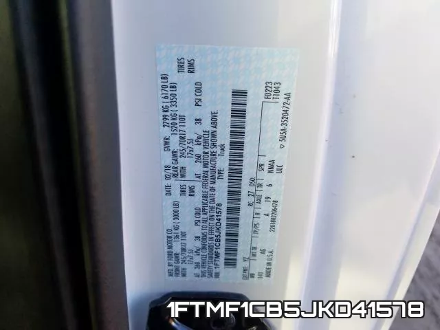 1FTMF1CB5JKD41578 фото 2