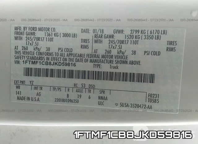 1FTMF1CB8JKD59816 фото 10
