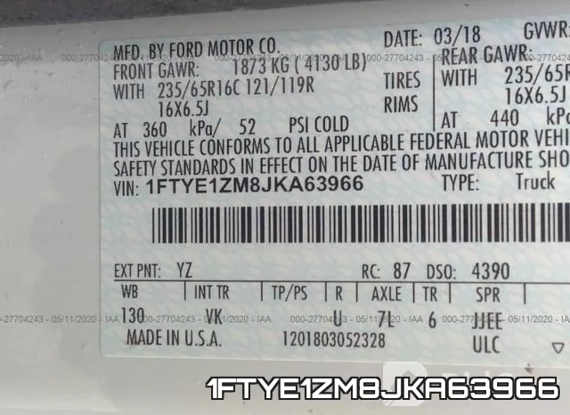 1FTYE1ZM8JKA63966 фото 10