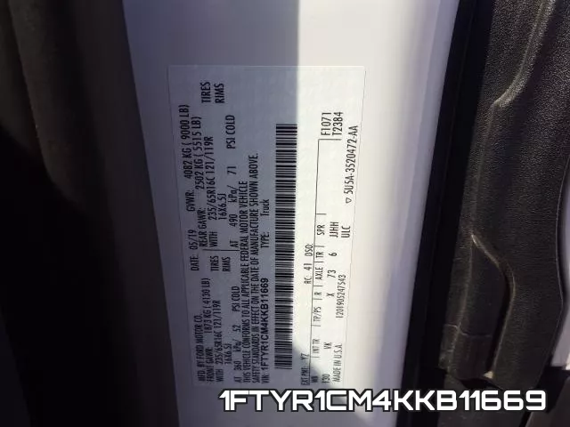 1FTYR1CM4KKB11669 фото 2