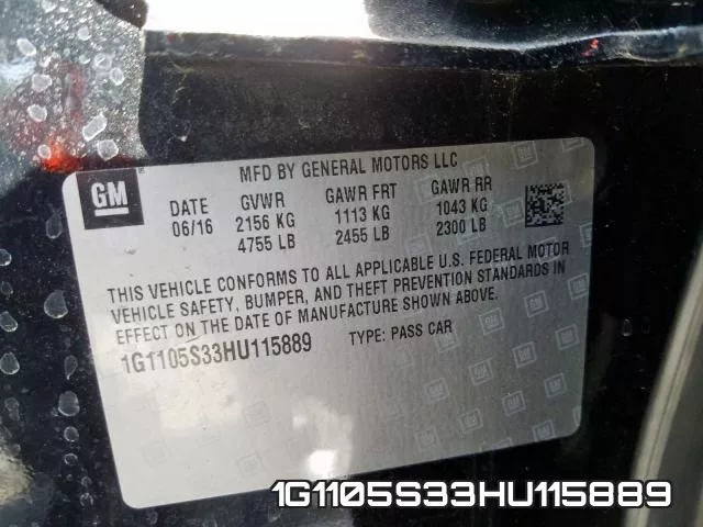 1G1105S33HU115889 фото 2