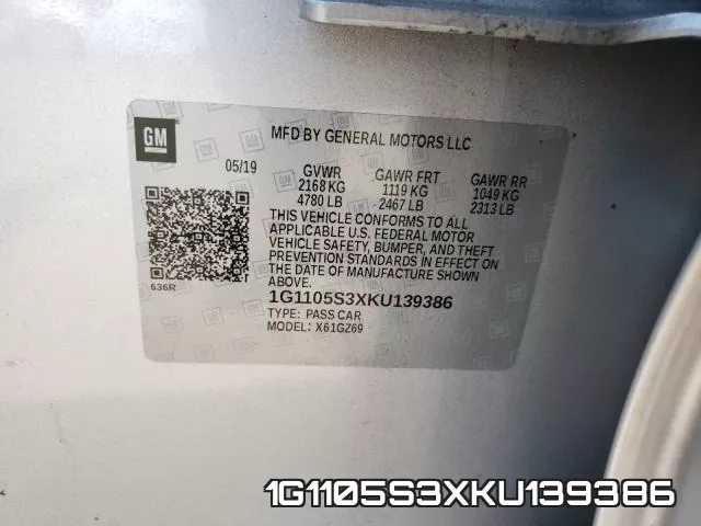 1G1105S3XKU139386 фото 2