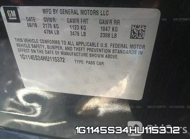 1G1145S34HU115372 фото 10