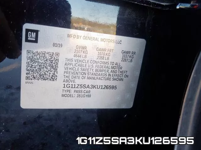 1G11Z5SA3KU126595 фото 2