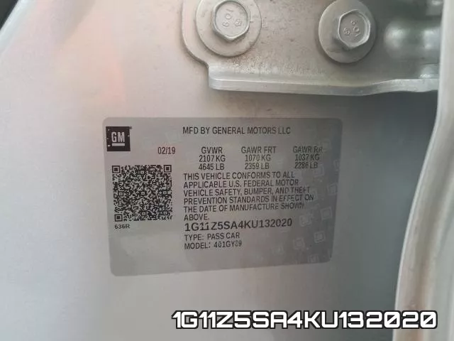 1G11Z5SA4KU132020 фото 2