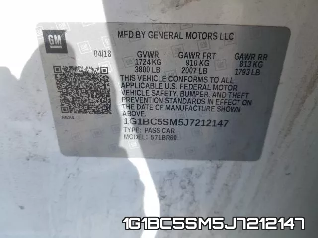 1G1BC5SM5J7212147 фото 2