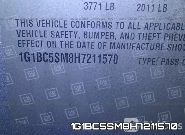 1G1BC5SM8H7211570 фото 10