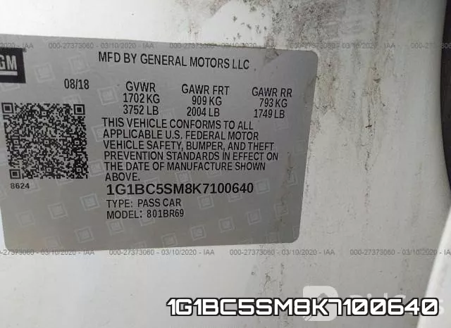 1G1BC5SM8K7100640 фото 10
