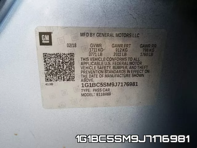 1G1BC5SM9J7176981 фото 2