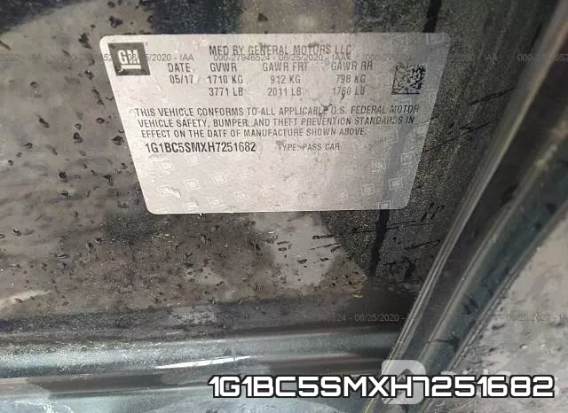 1G1BC5SMXH7251682 фото 10
