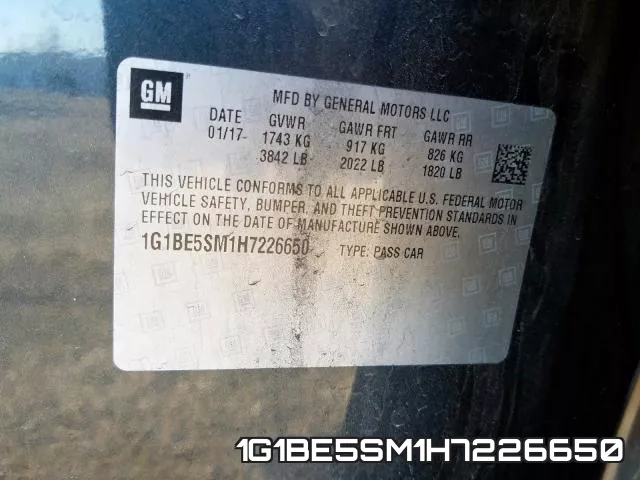 1G1BE5SM1H7226650 фото 2